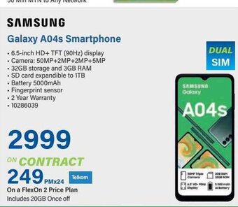 Incredible Connection Samsung Galaxy A04s Smartphone offer