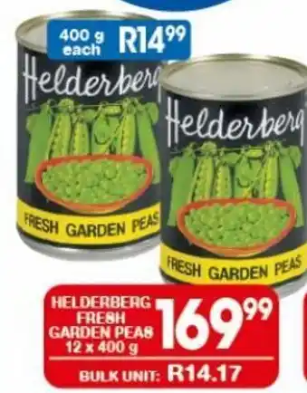 Giant Hyper HELDERBERG FRESH GARDEN PEAS 12 x 400 g offer