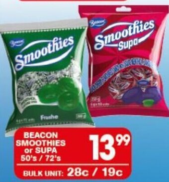 Giant Hyper BEACON SMOOTHIES or SUPA 50's/72's offer