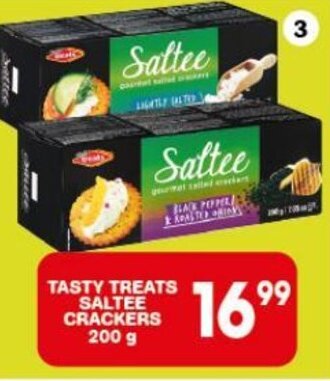 TASTY TREATS SALTEE CRACKERS 200 g
