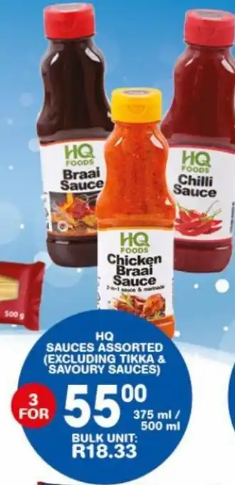 Giant Hyper HQ SAUCES ASSORTED (EXCLUDING TIKKA & SAVOURY SAUCES) offer