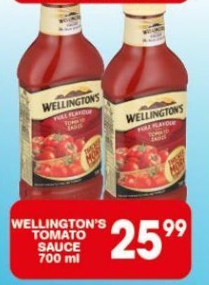 Giant Hyper WELLINGTON'S TOMATO SAUCE 700 ml offer
