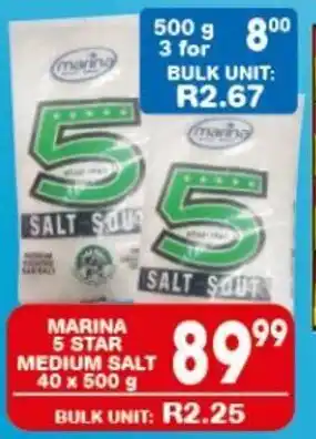 Giant Hyper MARINA 5 STAR MEDIUM SALT 40 x 500 g offer
