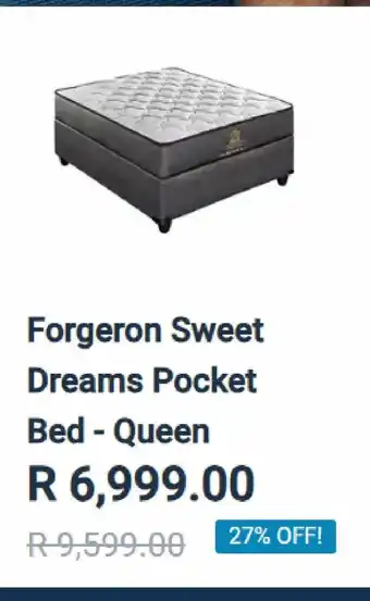 The Mattress Warehouse Forgeron sweet dreams pocket bed queen offer