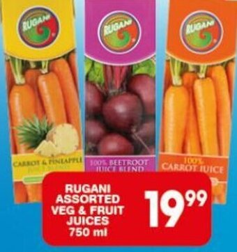 RUGANI ASSORTED VEG & FRUIT JUICES 750 ml