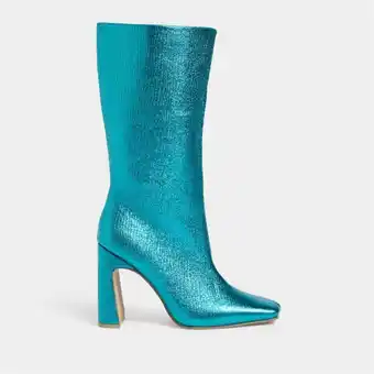 Women's teal metalic boot