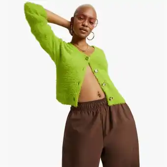 The FIX Women's lime fur cardigan offer