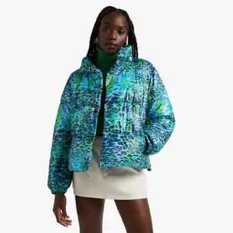 Women's multicolour vivid neon skins puffer jacket