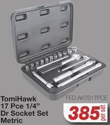 AutoZone Tomi hawk 17 pce 1/4 dr socket set metric fed.akts17pce-per set offer