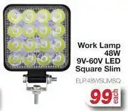 AutoZone Work lamp 48 watt 9v-60v led square slim elp.48wsslimsq-each offer