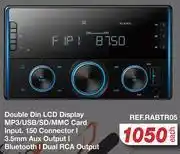 AutoZone Ra double din lcd display mp3/usb/sd/mmc card input ref.rabtr05-each offer