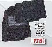 AutoZone Universal carpet charcoal ribbed mat set car.promo-per set offer