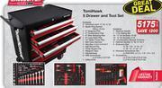 Tomi hawk 5 drawer & tool set fed.akt47115-per set
