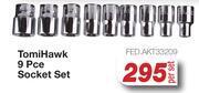 AutoZone Tomi hawk 9 pce socket set fed.akt33209-per set offer