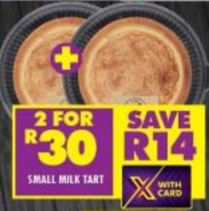 Shoprite SMALL MILK TART offer