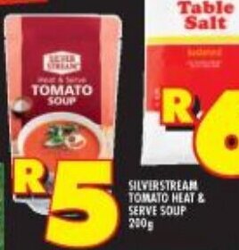 Shoprite SILVERSTREAM TOMATO HEAT & SERVE SOUP 200g offer