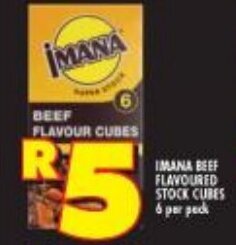 Shoprite IMANA BEEF FLAVOURED STOCK CUBES 6 per pack offer