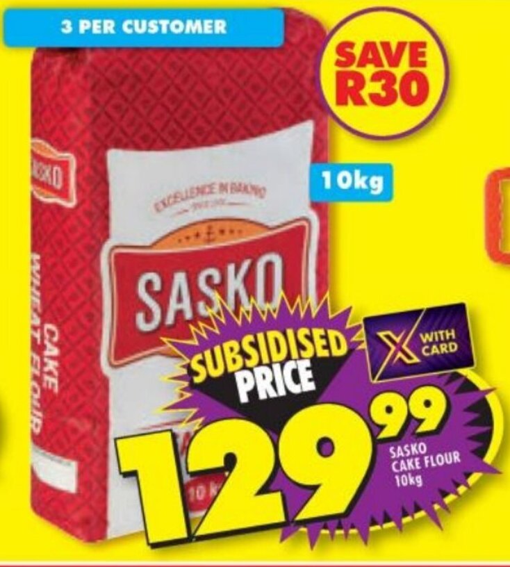 Sasko Cake Flour 10kg offer at Shoprite