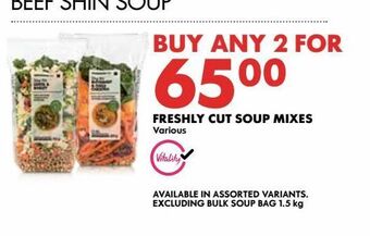 Woolworths Freshly cut soup mixes offer