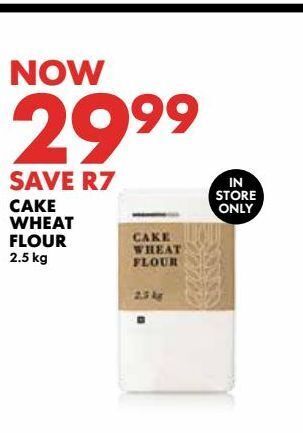 Woolworths Cake wheat flour 2.5kg offer