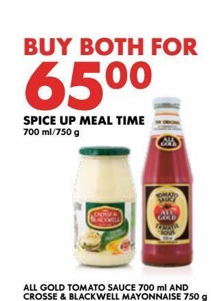 Woolworths Spice up meal time 700ml/750g offer