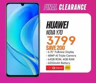 Jet Smartphones huawei nova y70 offer