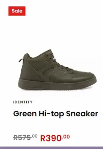 Green hi top sneaker