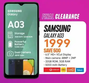 Jet Samsung galaxy a03 offer