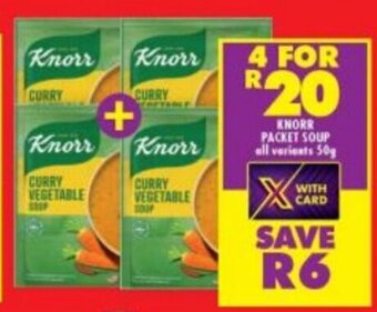 Shoprite KNORR PACKET SOUP all variants 50g offer