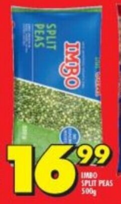 Shoprite IMBO SPLIT PEAS 500g offer