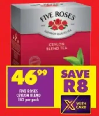 Shoprite FIVE ROSES CEYLON BLEND 102 per pack offer