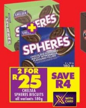 Shoprite CHELSEA SPHERES BISCUITS all variants 180g offer