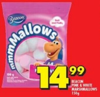 Shoprite BEACON PINK & WHITE MARSHMALLOWS 150g offer