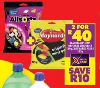 Shoprite BEACON ALLSORTS ORIGINAL LIQUORICE 150g/MAYNARDS GUMS 125g offer
