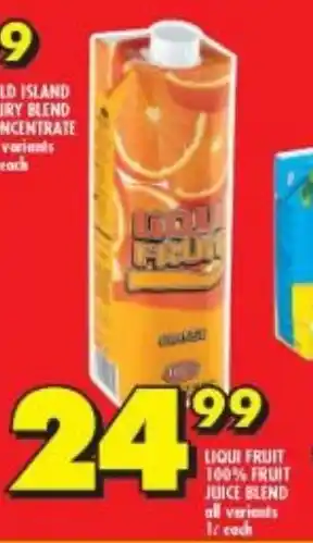 Shoprite LIQUI FRUIT 100% FRUIT JUICE BLEND all varients 1L each offer