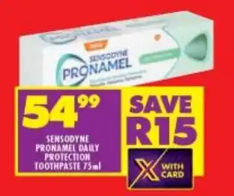Shoprite SENSODYNE PRONAMEL DAILY PROTECTION TOOTHPASTE 75ml offer