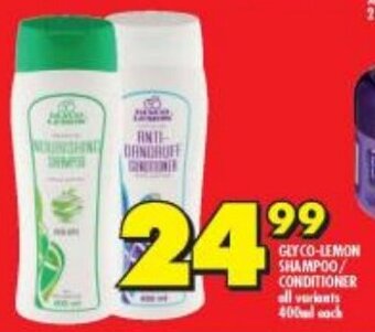 Glyco-Lemon Shampoo/Conditioner all variants 400ml each