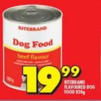 Shoprite RITEBRAND FLAVOURED DOG FOOD 820g offer