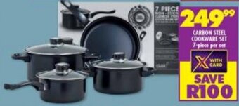Shoprite CARBON STEEL COOKWARE SET 7-piece per set offer