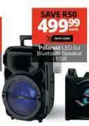 Polaroid 10w led dj bluetooth speaker-each