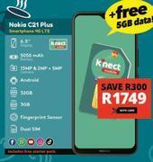 Checkers Nokia c21 plus smartphone 4g lte offer