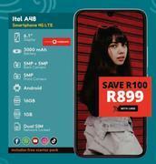 Checkers Itel a48 smartphone 4g lte offer