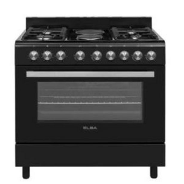 Elba essential 90cm 4 burner gas/electric stove black04/96cl727b offer