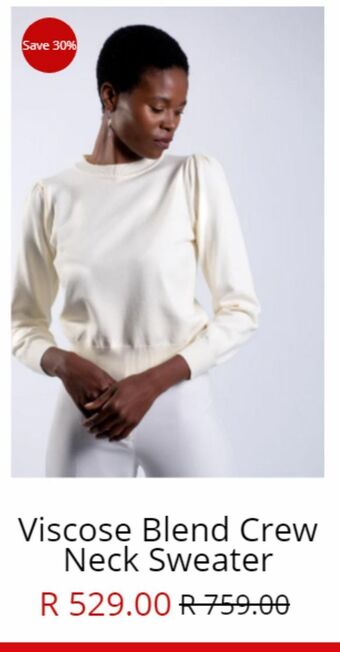 Jo Borkett Viscose blend crew neck sweater offer