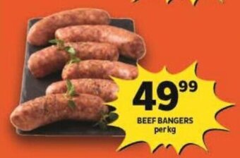 Shoprite BEEF BANGERS per kg offer