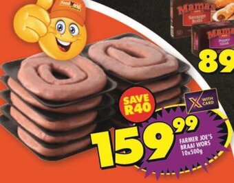 Shoprite FARMER JOE'S BRAAI WORS 10x500g offer
