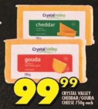 Shoprite CRYSTAL VALLEY CHEDDAR/GOUDA CHEESE 750g each offer