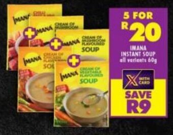 Shoprite IMANA INSTANT SOUP all variants 60g offer