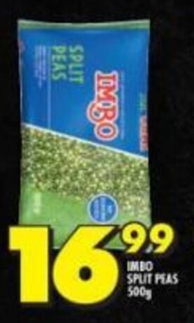 Shoprite IMBO SPLIT PEAS 500g offer