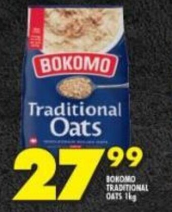 Shoprite BOKOMO Traditional Oats 1kg offer